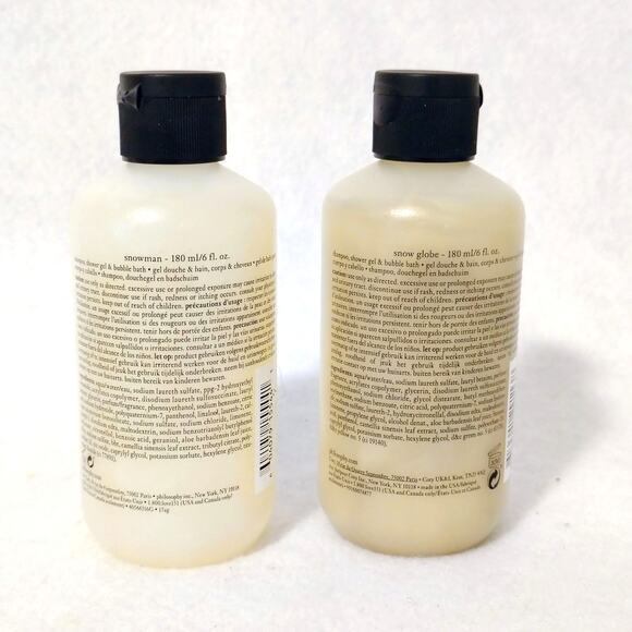 Philosophy Snow Man & Snow Globe Shampoo Shower Gel & Bubble Bath Set 6 oz. NEW - Picture 2 of 5